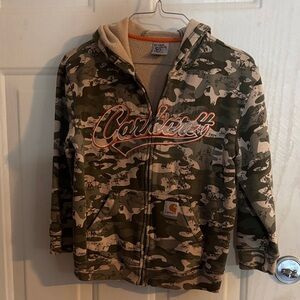 Carhartt Kids Camo Hoodie - Green and Tan